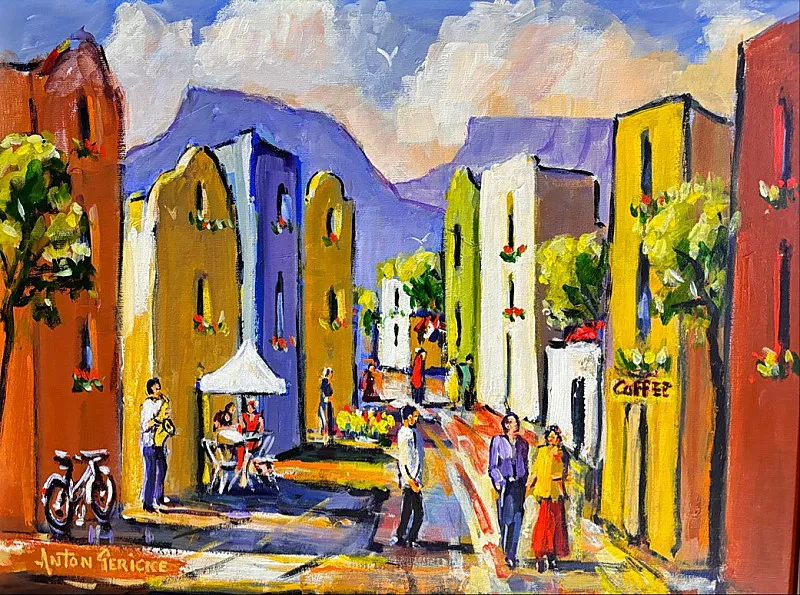 Street scene by Anton Gericke