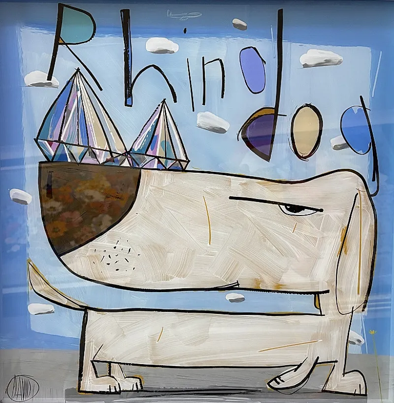 Diamond Rhino Dog by David Kuijers