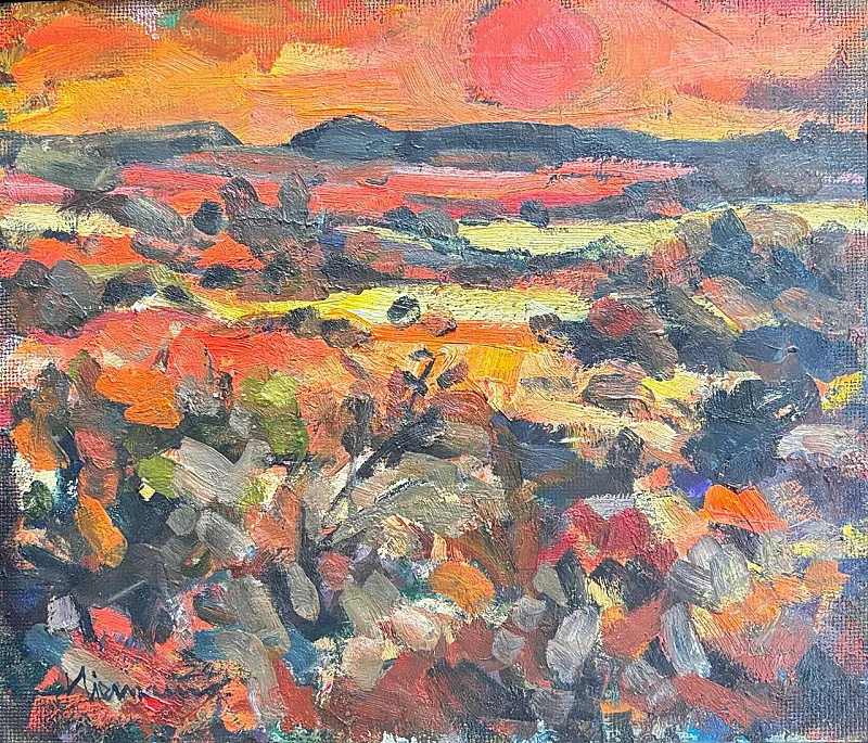 Landscape by Hennie Niemann Snr 310 x 360mm