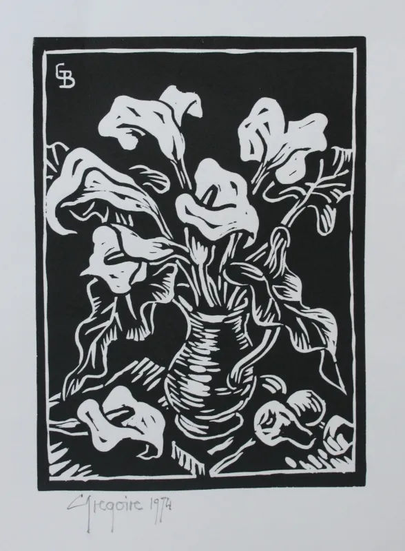Linocut On Paper (A35496) by Gregoire Boonzaier