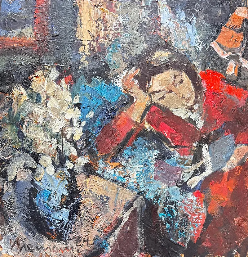 Resting by Hennie Niemann Snr 210 x 200mm