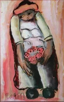 Mixed Medium Frans Claerhout Size 570 x 370 mm by Frans Claerhout