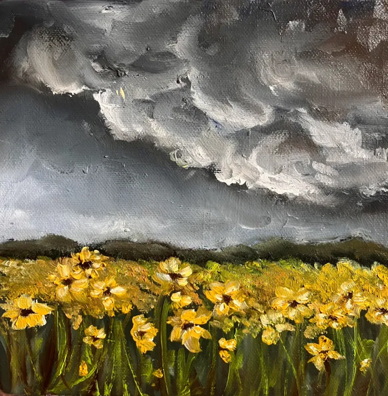 Small Landscape I - Original oil Painting by Cornelie Wolff