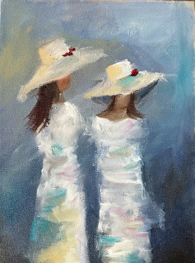High Tea - Oil on Canvas by Cornelie Wolff