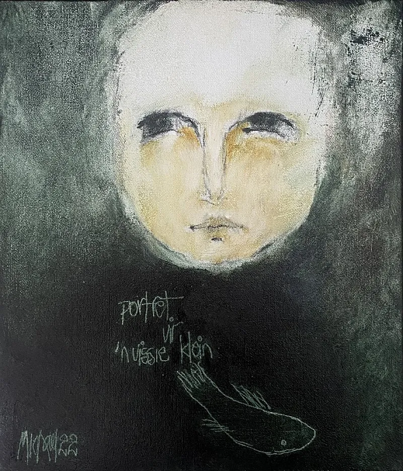 Portrait for a small fish by Michael Heyns 350 x 300mm