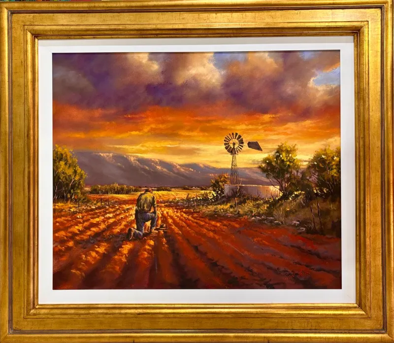 Faith like potatoes 1320 x 1100 mm by Stan Polson