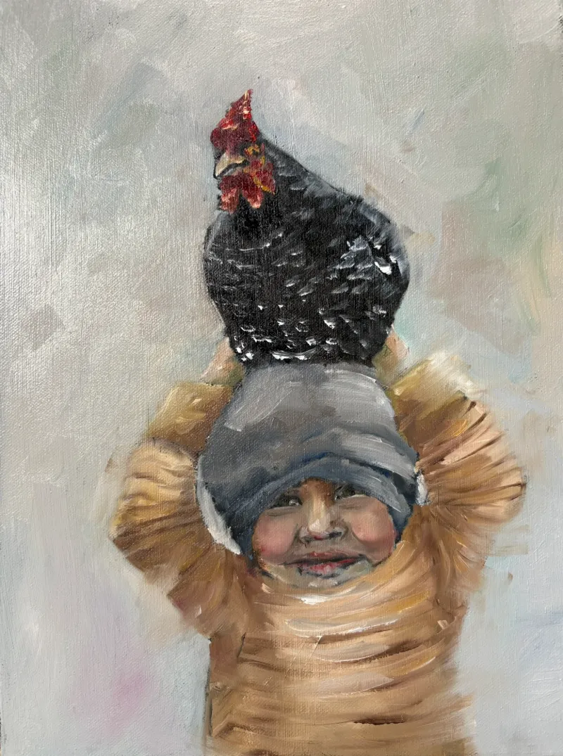 Pet Oil on Canvas Painting by Cornelie Wolff
