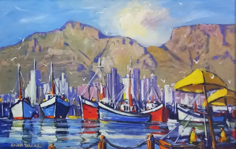 Oil Painting Anton Gericke Size 750 x 500 mm by Anton Gericke