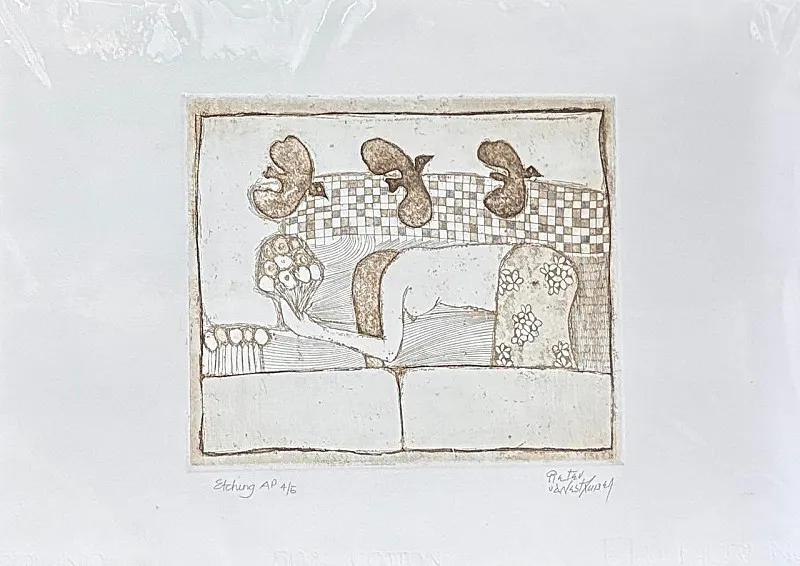 Frie was hare AP Etching By Pieter van der Westhuizen 230 x 250mm