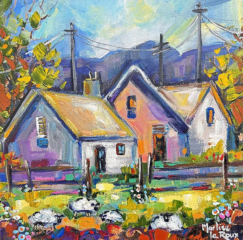 Happy sheep 1 by Marlise Le Roux 240 x 240mm