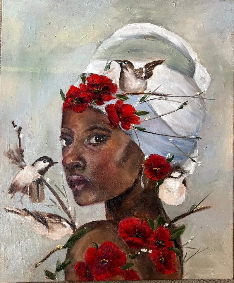 Beauty Oil on Canvas Painting by Cornelie Wolff