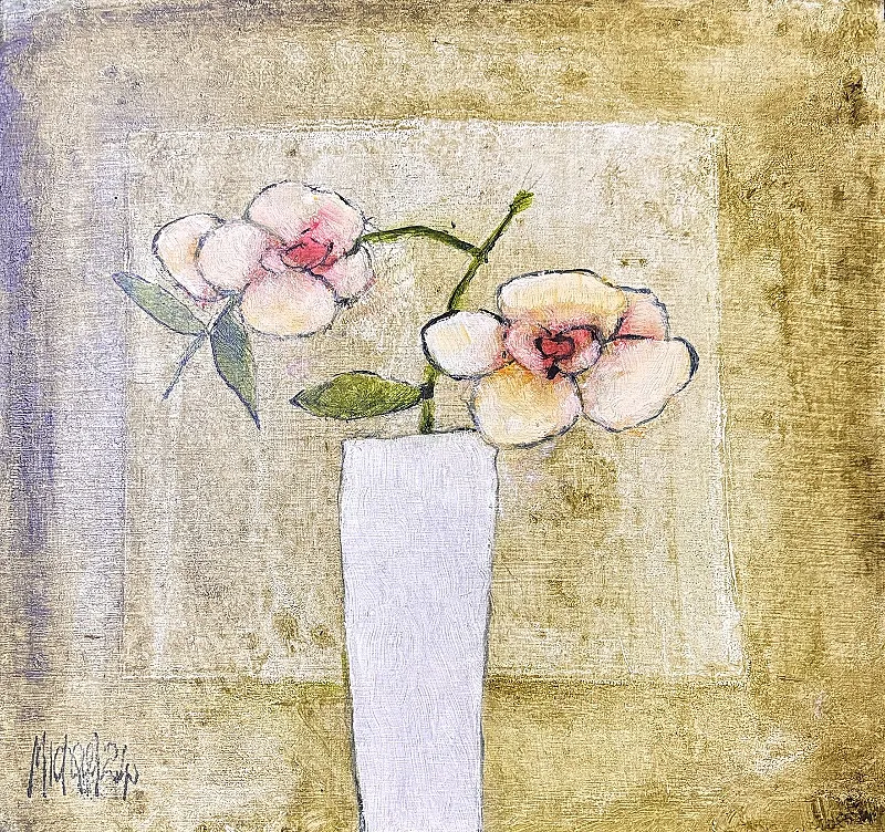 Camellias by Michael Heyns 300 x 300mm