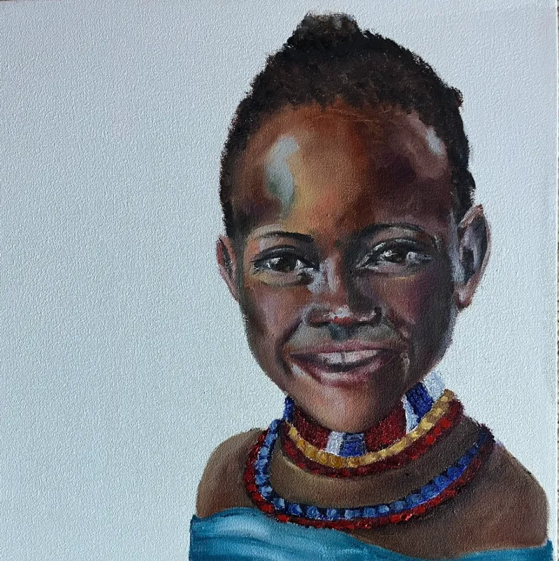 Traditional Girl Original Oil Painting by Cornelie Wolff