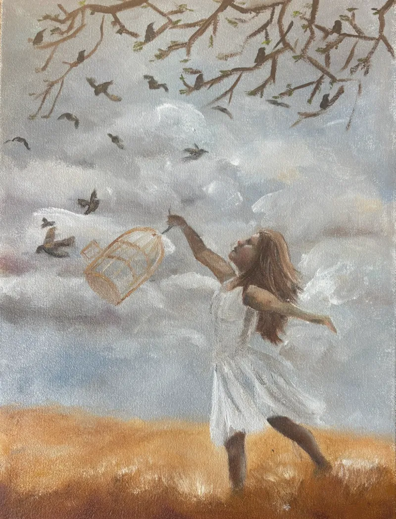 Freedom - Oil Painting by Cornelie Wolff