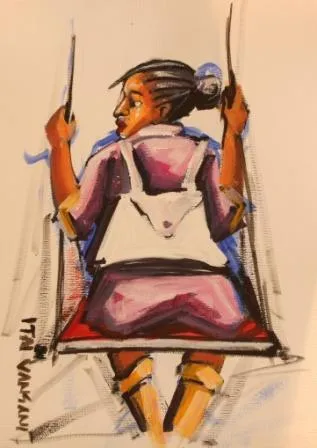 Acrylic painting (A25483) by Itai Vangani