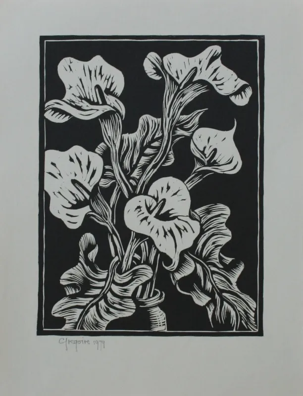 Linocut On Paper (A35190) by Gregoire Boonzaier