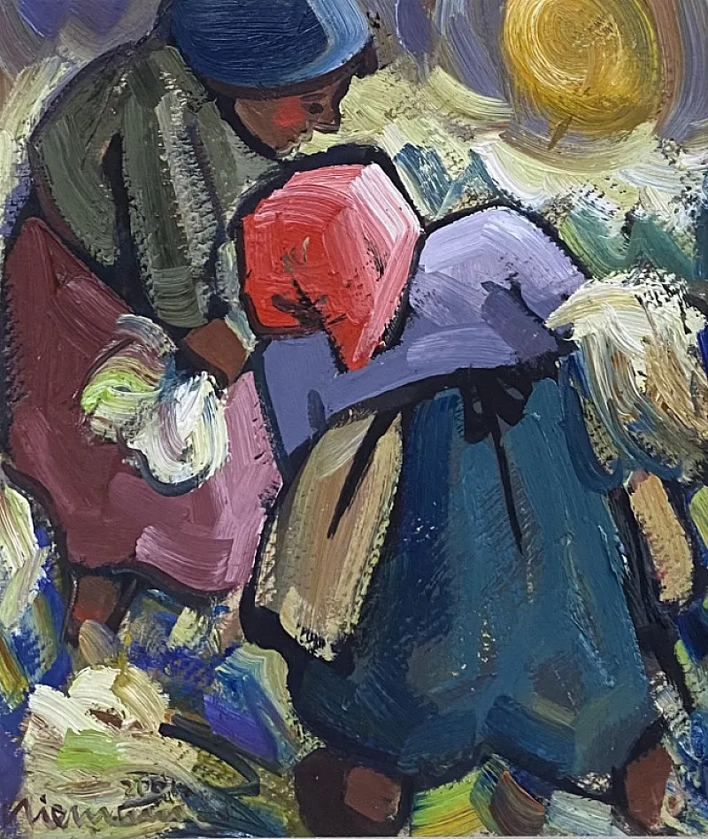 Harvesters by Hennie Niemann Snr 260 x 300mm