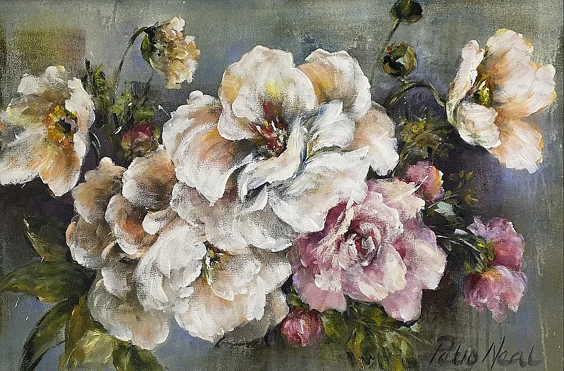 Petro Neal Mixed flowers Acrylic Painting 600 x 900mm