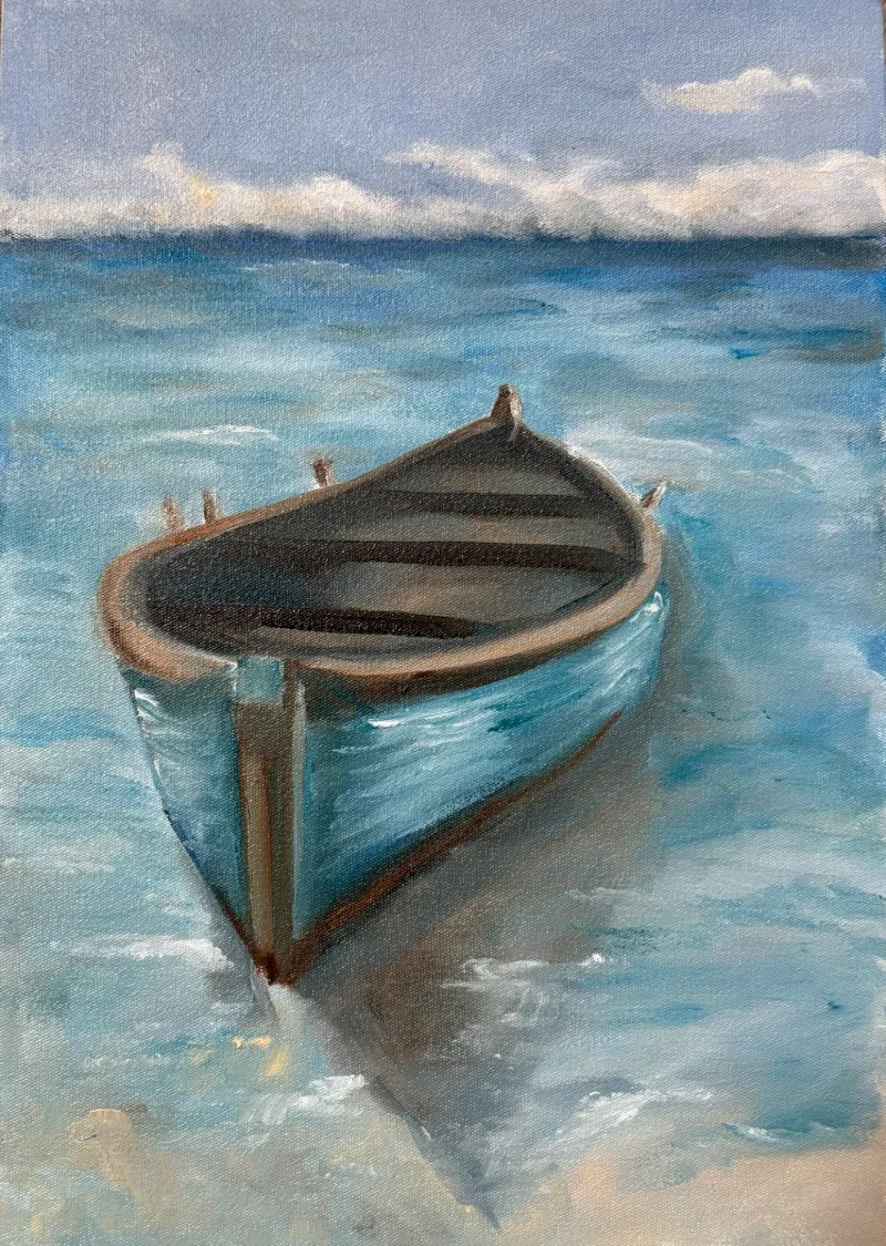 Floating - Oil on Canvas by Cornelie Wolff