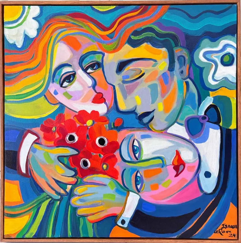 For the love of Flowers by Isabel Le Roux 500 x 500mm by Isabel Le Roux