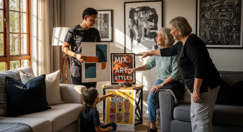 mix art styles South African spaces