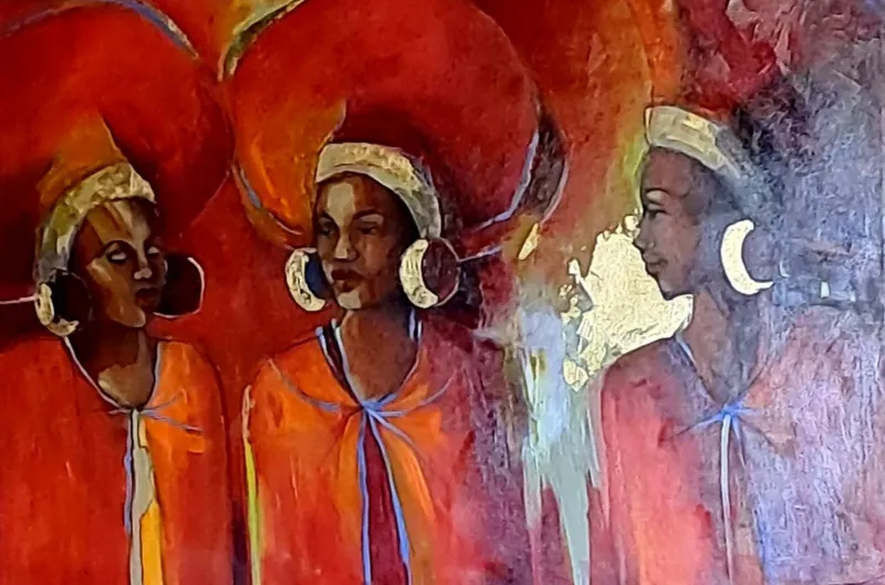 Colourful Oil Painting by WL Eaton