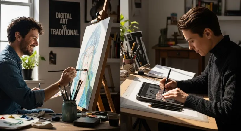 digital art versus traditional