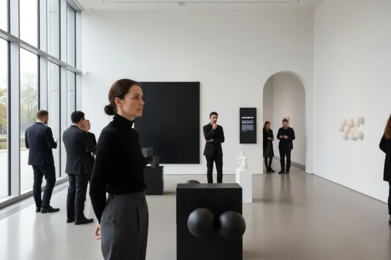 minimalist art gallery