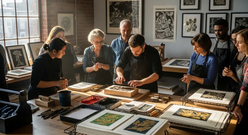 printmaking process studio